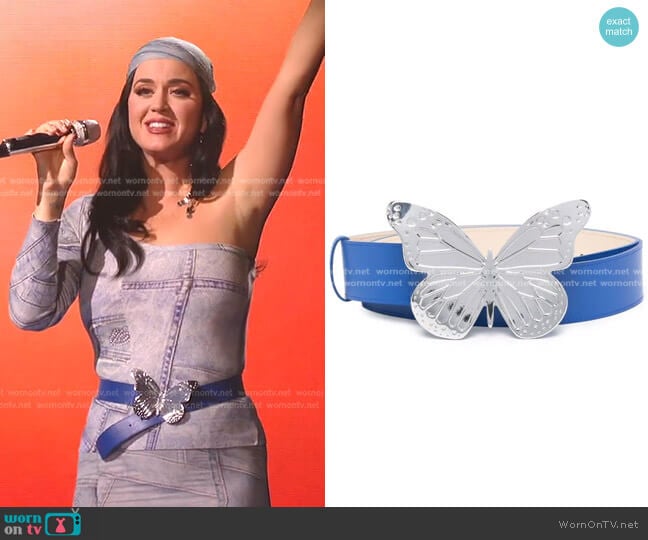 Butterfly Appliqué Belt by by Blumarine worn by Katy Perry on American Idol