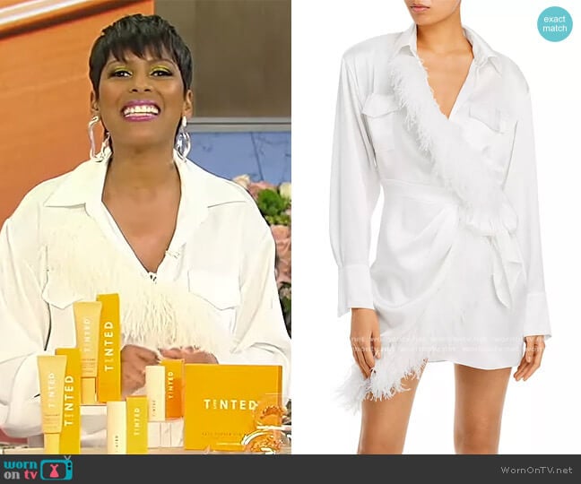 Satin Shirt Dress by David Koma worn by Tamron Hall on Tamron Hall Show