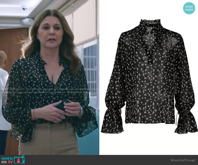 Demi Top by Nili Lotan worn by Kit Voss (Jane Leeves) on The Resident