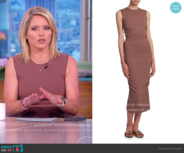 Ruched Mid-length Dress by Dolce and Gabbana worn by Sara Haines  on The View