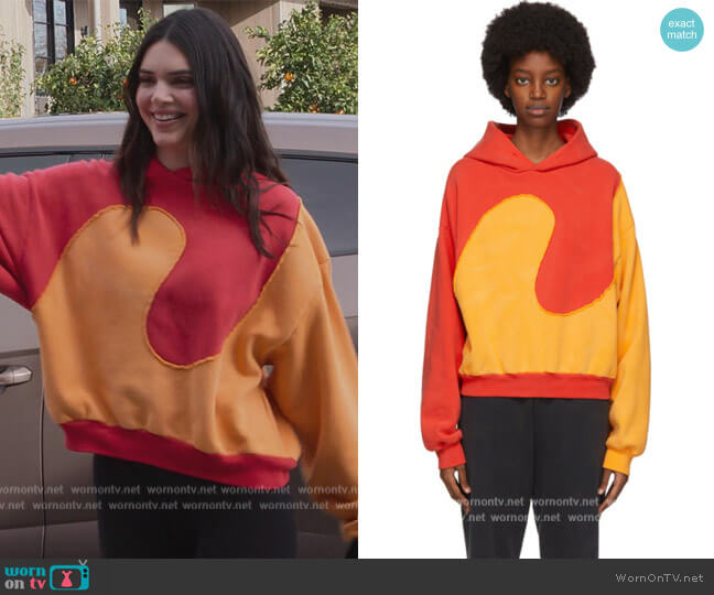 Swirl Embroidered Sweatshirt by ERL worn by Kendall Jenner (Kendall Jenner) on The Kardashians
