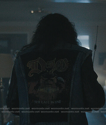 Eddie Munson’s Dio The Last In Line denim jacket on Stranger Things