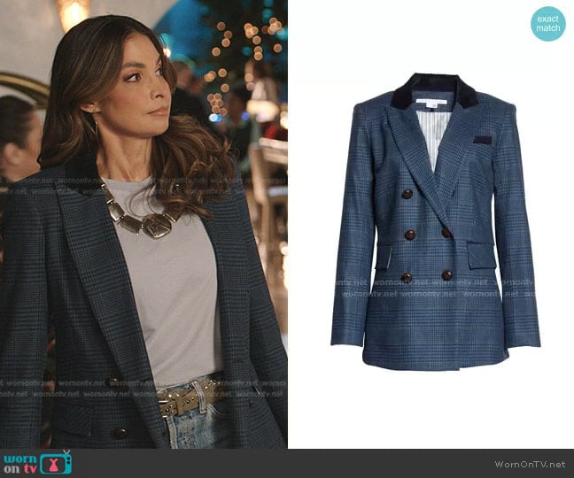 Ellette Dickey Jacket by Veronica Beard worn by Felisha Terrell on Dynasty