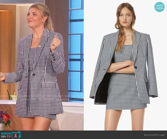 The Break Up Dress and Blazer by Favorite Daughter worn by Amanda Kloots on The Talk