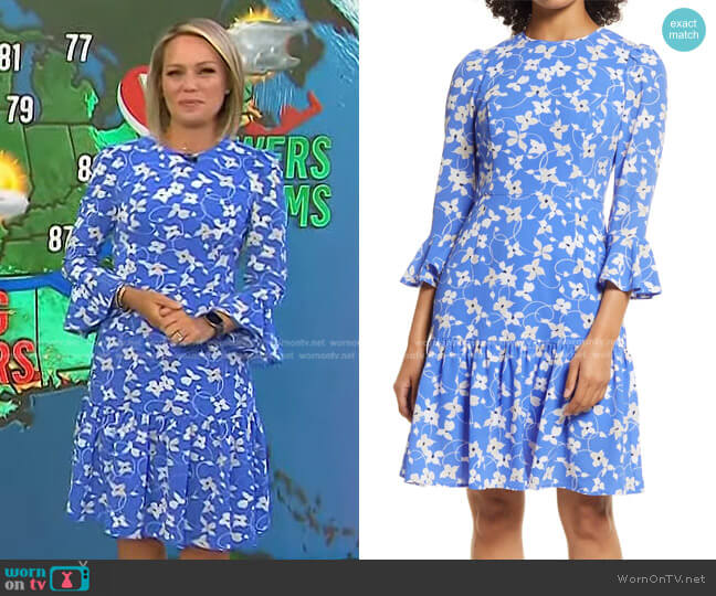 Floral Print Flounce Dress by Eliza J worn by Dylan Dreyer on Today