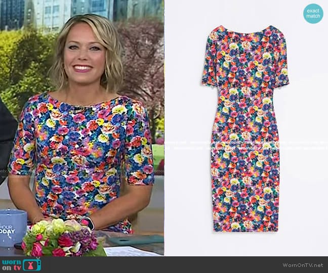 WornOnTV: Dylan’s floral short sleeve dress on Today | Dylan Dreyer ...