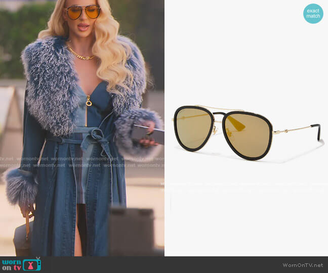 GG0062s Sunglasses by Gucci worn by Christine Quinn  on Selling Sunset