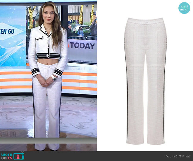 Ravi Trousers by Huishan Zhang worn by Eileen Gu on Today