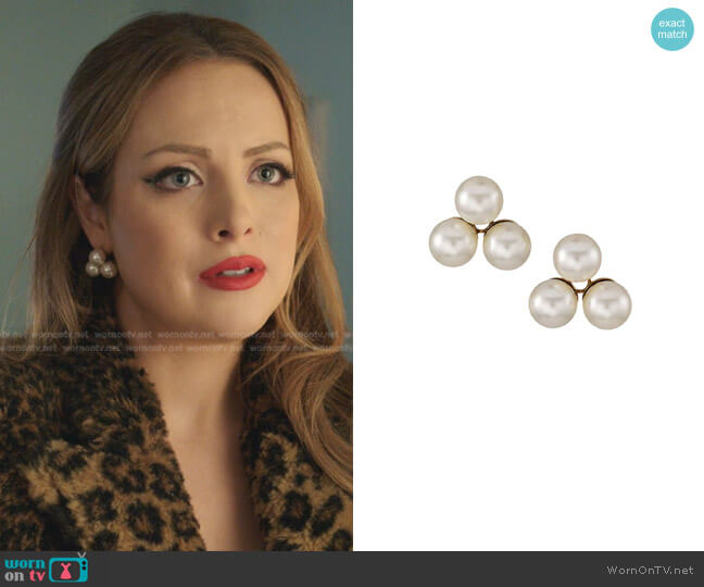 Polly Earring by Jennifer Behr worn by Fallon Carrington (Elizabeth Gillies) on Dynasty