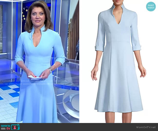 Kensington Dress by Black Halo worn by Norah O'Donnell on CBS Evening News