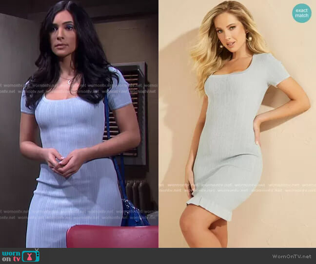 WornOnTV: Gabi's blue ribbed dress on Days of Our Lives | Camila