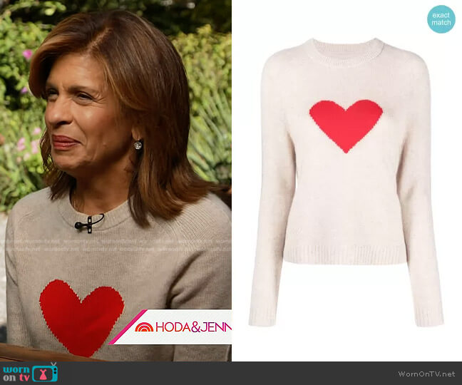 Lil Heart Cashmere Sweater by Zadig & Voltaire worn by Hoda Kotb on Today