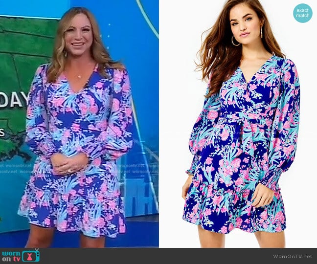 Rosie Dress by Lilly Pulitzer worn by Danielle Breezy on GMA