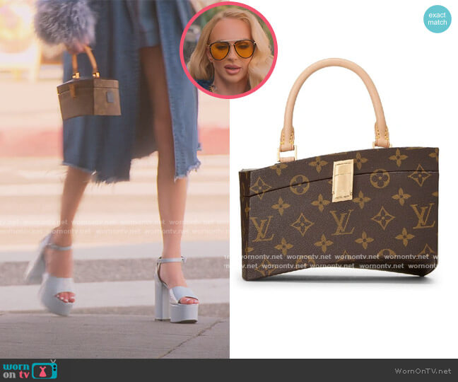 Frank Gehry Twisted Box Monogram Canvas Bag by Louis Vuitton worn by Christine Quinn  on Selling Sunset
