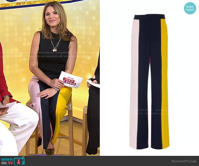 WornOnTV: Jenna’s colorblcok flare pants on Today | Jenna Bush Hager ...
