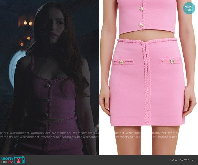 Jadena Skirt by Maje worn by Cheryl Blossom (Madelaine Petsch) on Riverdale