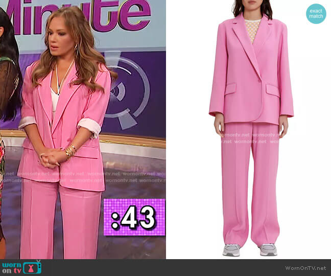 Vestale Blazer and Pants by Maje worn by Lea Remini on The Wendy Williams Show