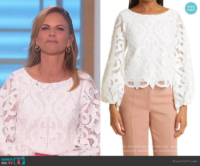 Beverly Lace Top by Milly worn by Natalie Morales on The Talk