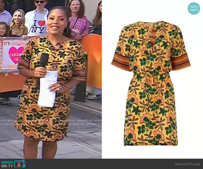 Mixed Floral Print Dress by Scotch & Soda worn by Sheinelle Jones on Today