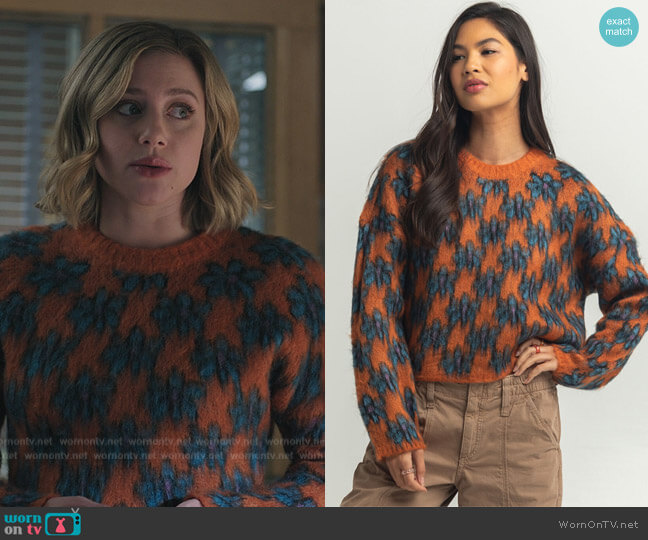WornOnTV: Betty’s orange floral fuzzy sweater on Riverdale | Lili ...