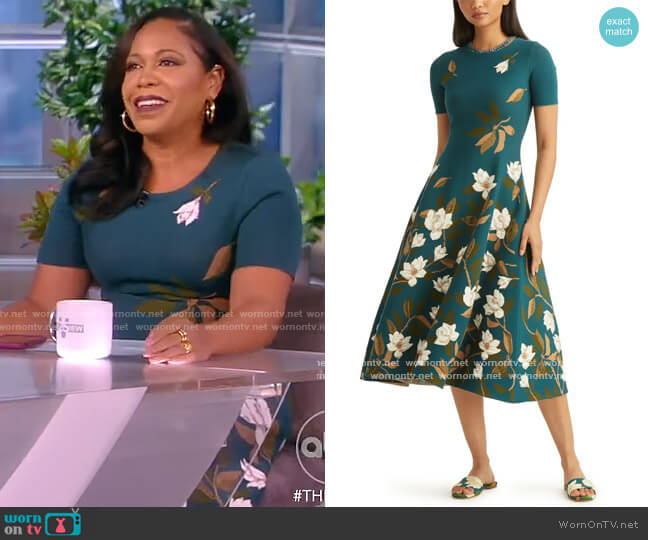 WornOnTV: Lindsey Granger’s green floral print dress on The View ...