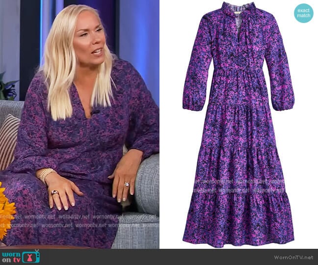Pearle Maxi Dress by Marie Oliver worn by Leanne Morgan on the Kelly Clarkson Show