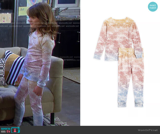 Unisex Gradient Dots Pajama Set by PJ Salvage worn by Elin Alexander on Days of our Lives