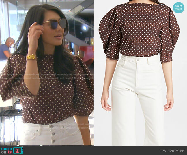 Vestry Top by Rachel Comey worn by Crystal Kung Minkoff on The Real Housewives of Beverly Hills