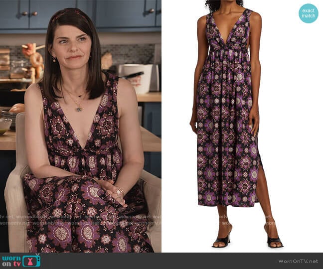Camisiam Cotton Maxi Dress by Rachel Comey worn by Lindsey Kraft on Grace and Frankie