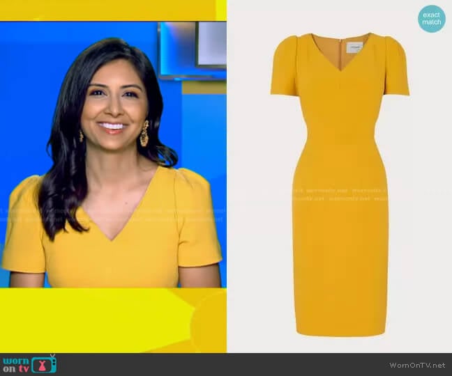 Rebecca Dress by L.K. Bennett worn by Zohreen Shah on GMA