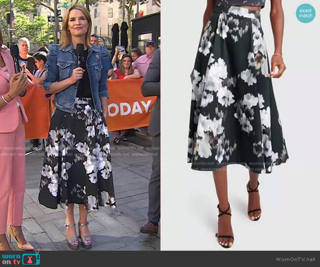 Rigby Circle Skirt by G. Label worn by Savannah Guthrie on Today