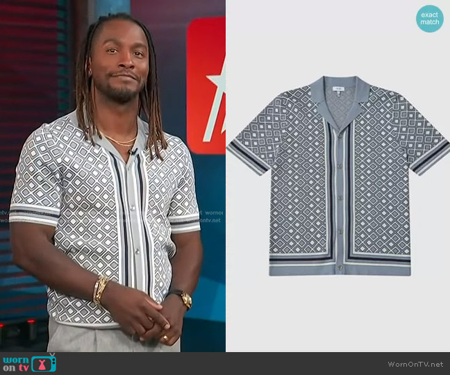 WornOnTV: Scott’s grey geometric print shirt on Access Hollywood ...