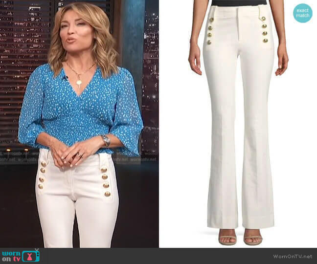 Robertson Flare Pants by Derek Lam 10 Crosby worn by Kit Hoover  on Access Hollywood