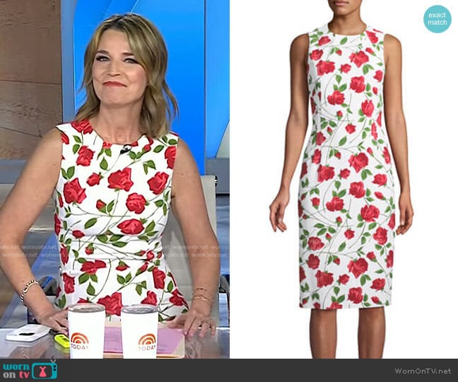 WornOnTV: Savannah’s white rose print dress on Today | Savannah Guthrie ...