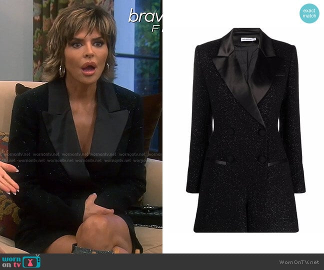 Double Breasted Blazer Playsuit by Self Portrait worn by Lisa Rinna on The Real Housewives of Beverly Hills