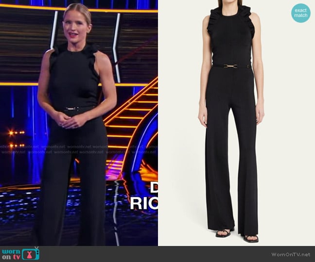 Sleeveless Wide-Leg Jumpsuit by Ralph Lauren Collection worn by Sara Haines on The Chase