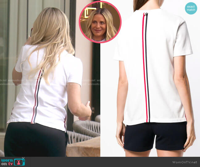 RWB Stripe Relaxed Piqué T-shirt by Thom Browne worn by Dorit Kemsley  on The Real Housewives of Beverly Hills
