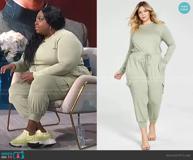 WornOnTV: Loni’s light green drawstring jumpsuit on E! News Daily Pop ...