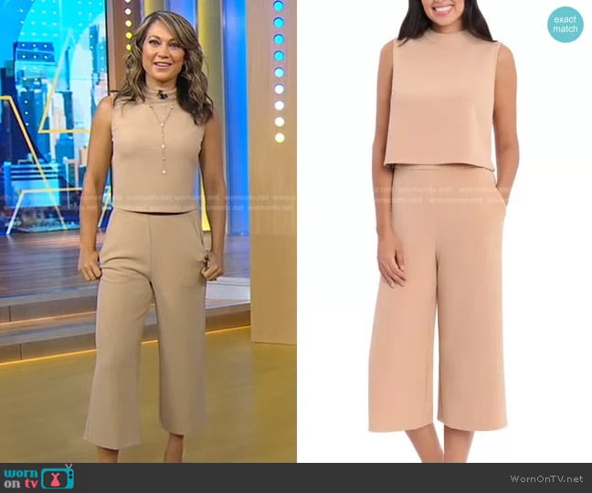 Two Piece Culotte Set by Maggy London worn by Ginger Zee on Good Morning America