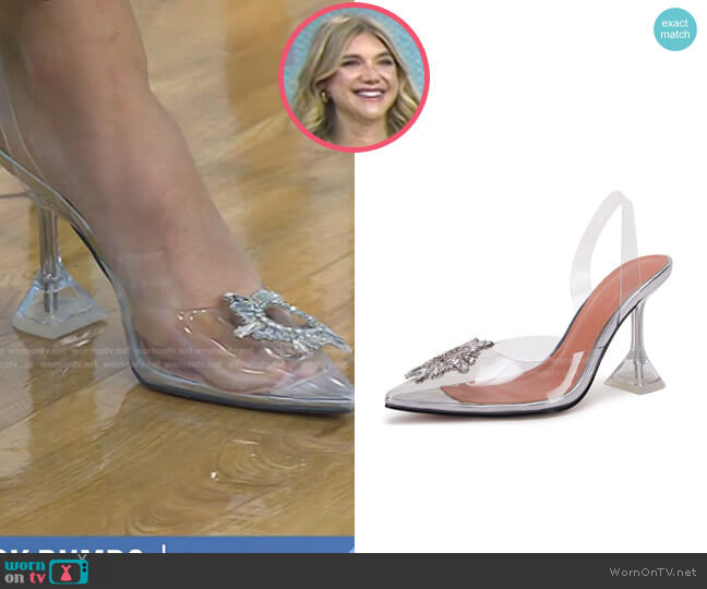 Crystal Slingback Pumps by VETASTE worn by Katie Sands on Today