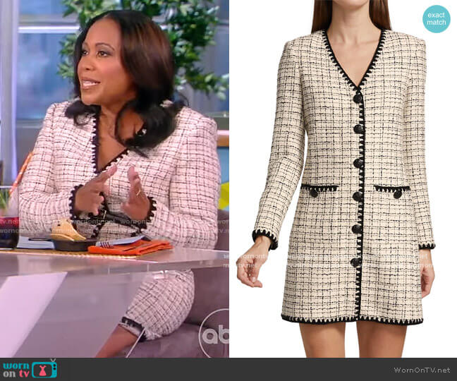 Palatine Tweed Dress by Veronica Beard worn by Lindsey Granger on The View