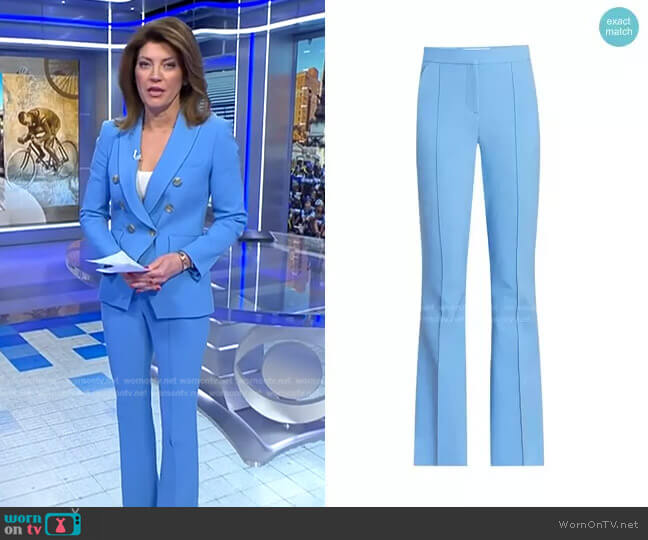 WornOnTV: Norah’s blue double breasted blazer and pants on CBS Evening ...