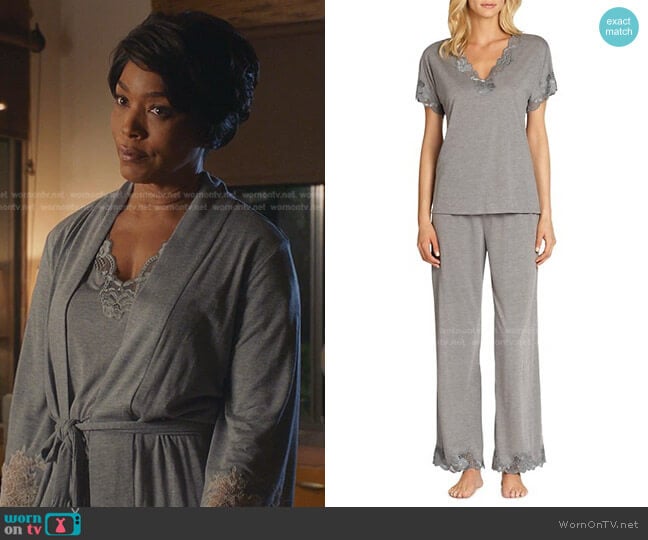 Zen Floral Jersey Pajamas by Natori worn by Athena Grant (Angela Bassett) on 9-1-1