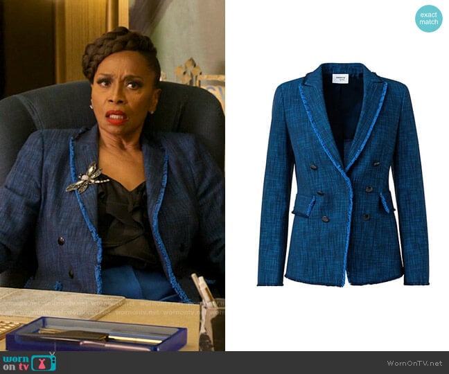 Akris Punto Denim Tweed Blazer worn by Patricia (Jenifer Lewis) on I Love That For You