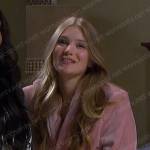 Allie’s pink robe on Days of our Lives