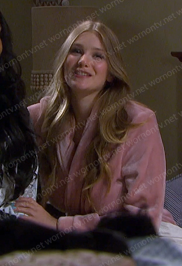 Allie's pink robe on Days of our Lives