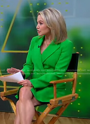 Amy’s green blazer dress on Good Morning America