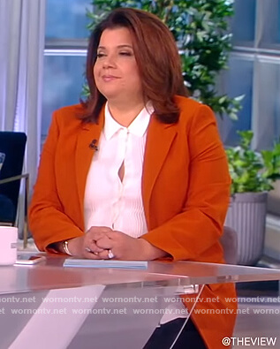 Ana's orange blazer on The View