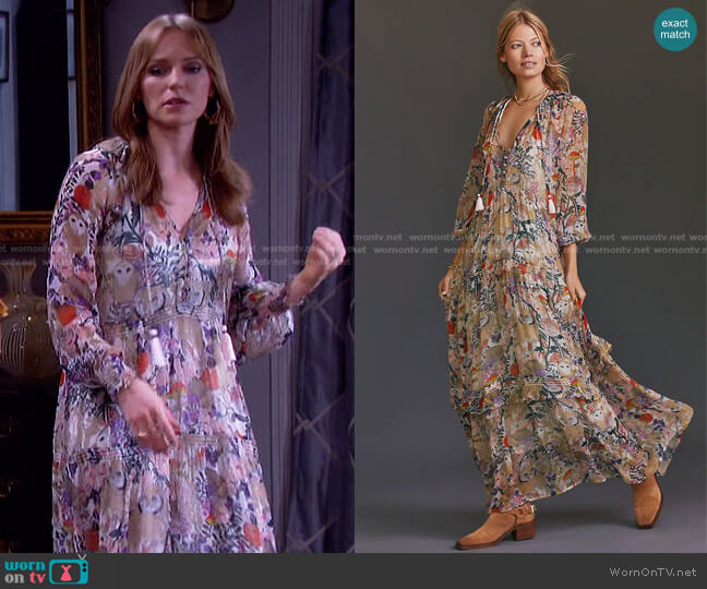 The Marais Dress by Anthropologie worn by Abigail Deveraux (Marci Miller) on Days of our Lives