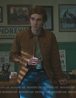 WornOnTV: Archie's brown padded on Riverdale | K.J. Apa | Clothes and Wardrobe from